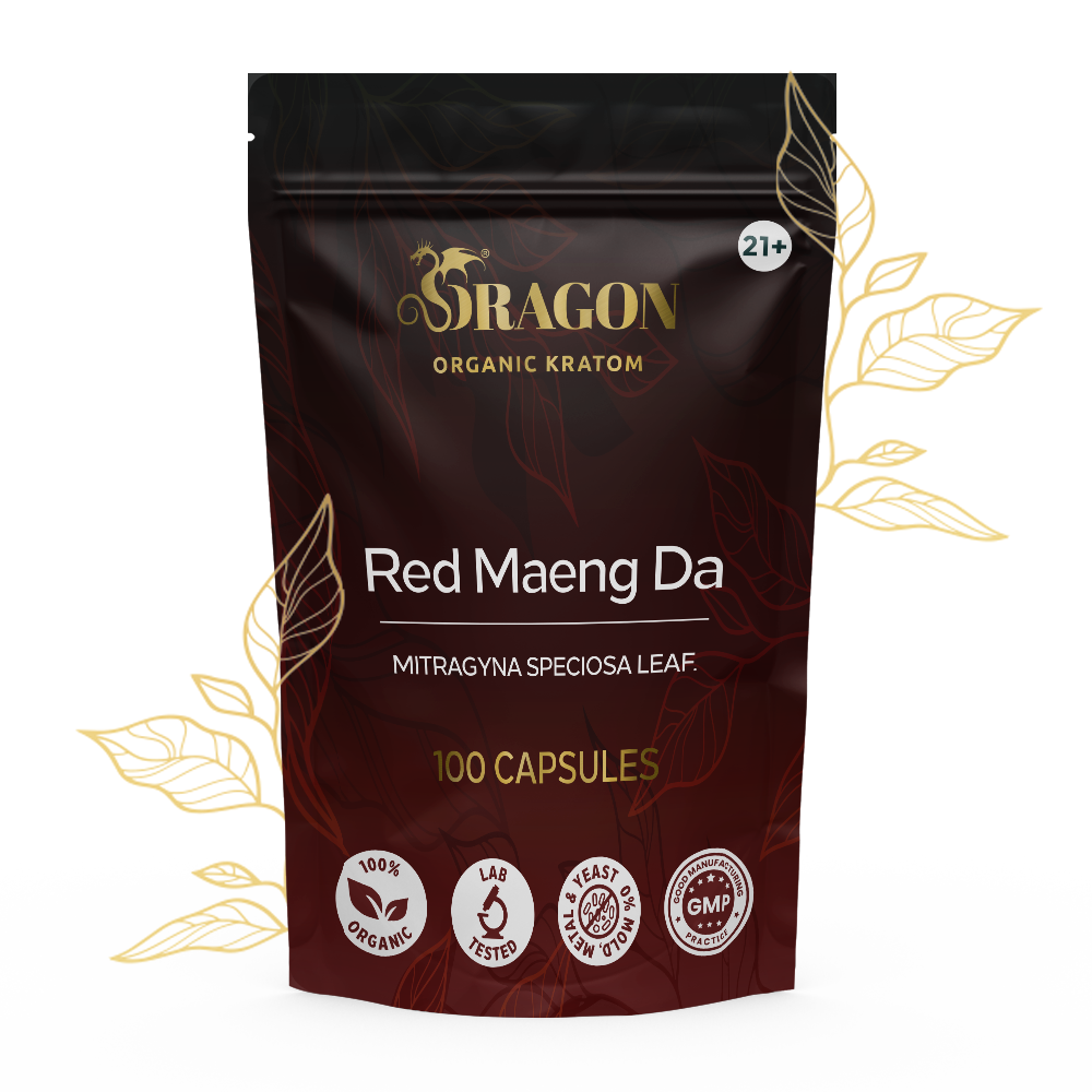 Cápsulas orgánicas de Maeng Da rojo