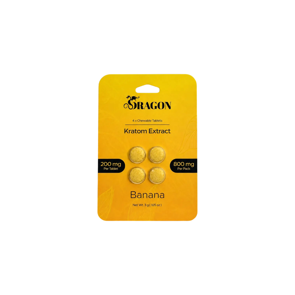 Dragon Kratom Extract Tablets 200mg - Banana